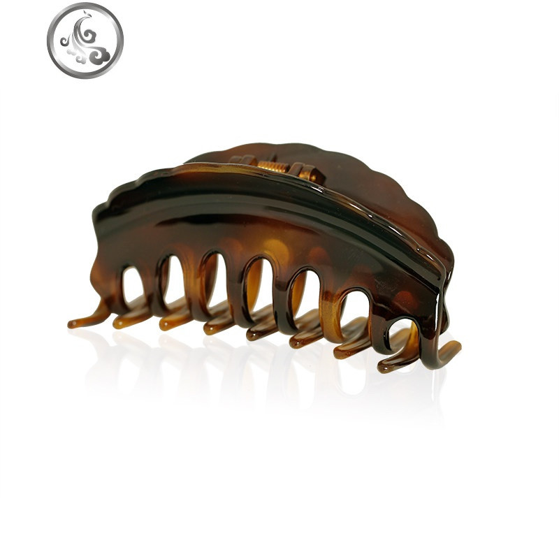 韩国发饰大号洗澡发夹成人盘发夹发发抓夹冲凉夹子发抓头饰品_299 DZJ-经典深咖黄色