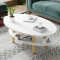 北欧茶几小户型现代客厅桌子简约茶桌创意沙发边几角几小圆桌双层_3 B款120cm粉红+实木腿