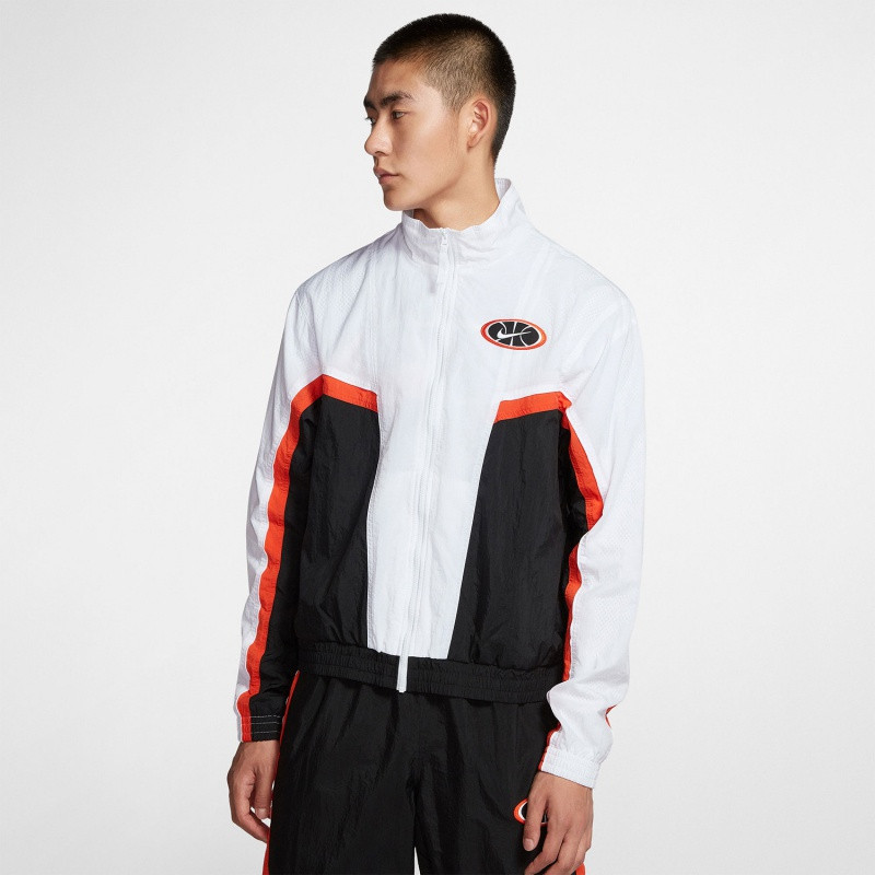 NIKE耐克THROWBACK男子梭织立领拼接运动休闲夹克外套AV9756-100 2XL AV9756-100