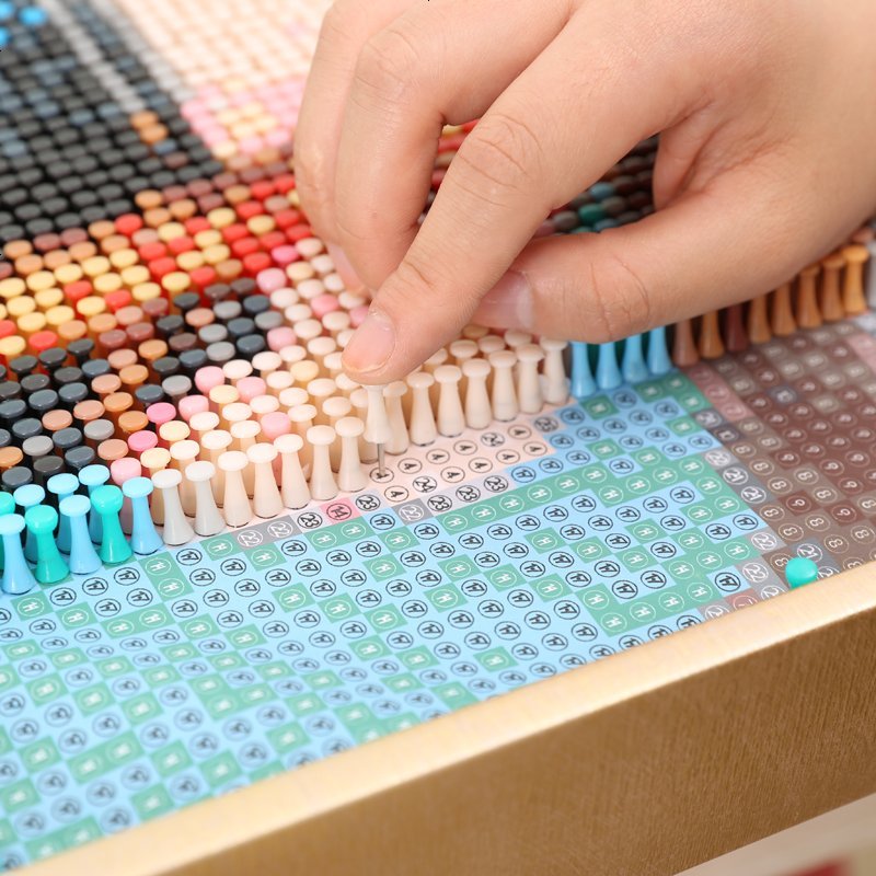 图钉画钉子画情侣人像照片拼图订制diy手工制作创意生日礼物定制_554