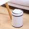 智能垃圾桶带盖家用客厅高档轻奢风茶几书房创意全自动感应拉圾筒_882 大号白富美【内桶12L外桶15L】
