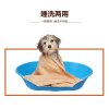 宠物猫狗窝产房树脂塑料狗窝防水防咬四季通用可拆洗斗牛泰迪狗床 大号底部长71宽46cm 粉色+垫子