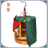 笼竹制老竹鸟笼大号八哥画眉笼鸟笼子小号小型鹦鹉家用手工 橙黄色33cm直径-全配套（普配）