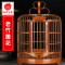 生头画眉鸟笼竹精品全套配件贵州手工刻老竹八哥鸟笼子竹制大号_2 福禄寿笼36cm简易版（空笼+笼钩