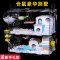 仓鼠笼子亚克力金丝熊窝小花枝鼠大别墅双层套餐玩具用品套装齐全_1 蓝色单层中号B