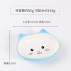 宠物猫碗狗碗狗盆猫食盆猫咪狗狗用品狗食盆陶瓷双碗饭盆多省_6_874 陶瓷碗（小型犬和猫咪可用） 浅口猫脸碗蓝色