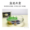 圆鱼缸小型桌面创意玻璃睡莲圆形水培植物金鱼缸一体水养家用造景_1 默认尺寸 大号一叶莲缸套餐【送雨花石】