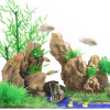 生态鱼缸造景套餐假山摆件装饰品小型创意水大型缸大号松皮石_2 默认尺寸 迷你尖峰山