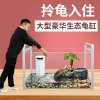 乌龟缸大型鱼宠物龟养乌龟专用水龟饲养箱特大号超大家用养龟大号 默认尺寸 40cm大号简约款：套餐二