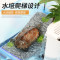 乌龟缸水陆缸龟缸家用养龟的专用缸养乌龟的盒子小型巴西龟饲养盒_2 默认尺寸 【方形蓝龟盆】大号裸缸送礼包