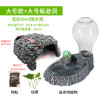 陆龟水盆泡澡喝水乌龟喂食盆爬虫缘爬宠喂水蜥蜴用品_1 默认尺寸 大号（送多肉）+大号躲避洞