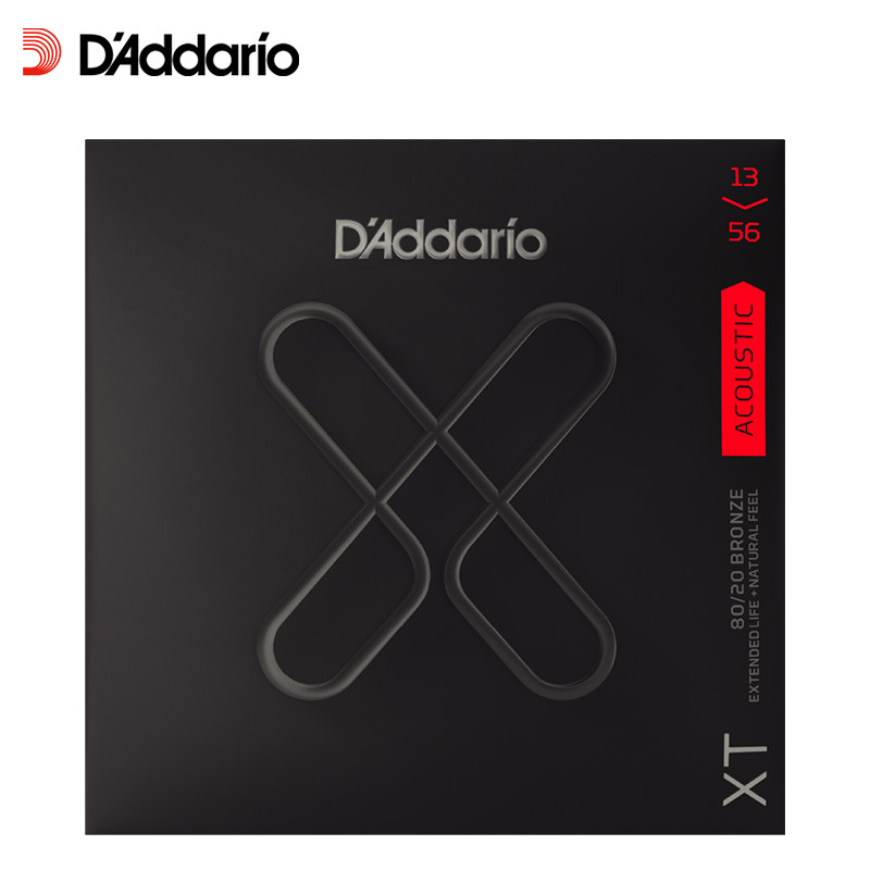 达达里奥（D’Addario）XTAPB1356 磷铜民谣吉他弦防锈镀膜 手感较粗13-56美产原装进口【升级版】 XTAPB1356