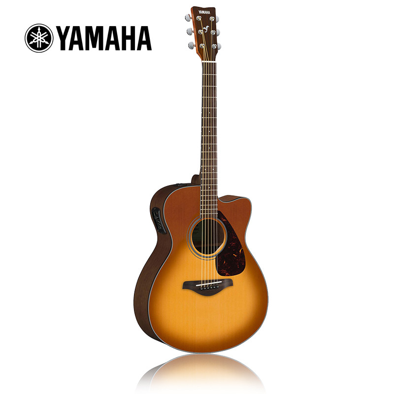 雅马哈(YAMAHA)FSX800CSDB电箱吉他雅马哈吉他初学入门吉他男女木jita乐器木吉他缺角40英寸