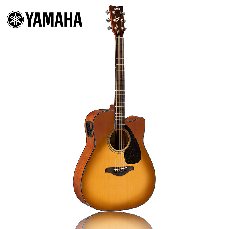 雅马哈（YAMAHA）FGX800CSDB电箱吉他雅马哈吉他初学入门吉他木吉它jita乐器 木吉他缺角 41英寸