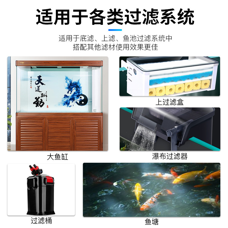生化棉鱼缸过滤棉活性炭净水加厚水族箱过滤材料器高密度海绵黑绵_2 默认尺寸 魔力净水宝（50cm×11cm×2cm）两片装.