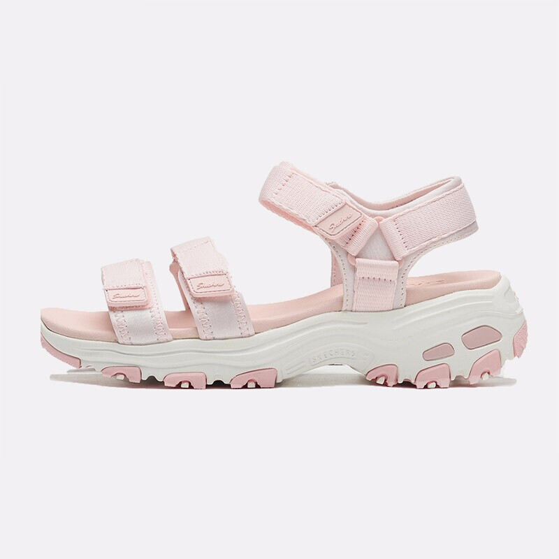 斯凯奇（SKECHERS）女鞋Dlites厚底增高凉鞋魔术贴运动休闲鞋凉鞋31514 31514-LTPK（女） 6.5（36.5码）