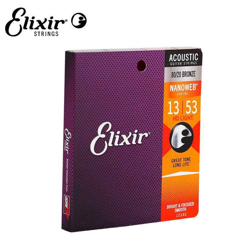 ELIXIR伊利克斯吉他弦 民谣琴弦套弦木吉它磷铜超薄覆膜16102 13-56 13-56