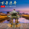 鱼缸装饰布景陶瓷摆件仿真凉亭水族箱景观创意造景装饰品仿古摆件_1 默认尺寸 古寺凉亭大号