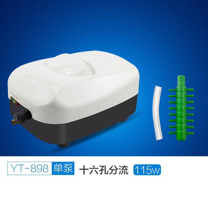 氧气泵鱼缸增氧泵静音充电钓鱼养鱼大功率大型鱼池打氧充氧机_1 默认尺寸 YT-898单泵