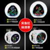 鱼缸水族箱小型办公室桌面迷你免换水圆形斗鱼缸微景观生态缸 默认尺寸 XYA-01冰雪白带增氧过滤送假山（双灯光模式）