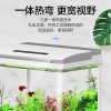 智能鱼缸客厅小型水族箱风水免换水生态玻璃桌面金鱼缸_588 默认尺寸 智能鱼缸（高清玻璃）白300+假山造景1+17件赠品