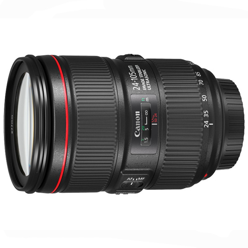 佳能(Canon) EF 24-105mm f/4L II+滤镜组 拆机版佳能卡口 77mm口径 红圈广角变焦镜头