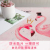 北欧ins网红火烈鸟茶几布盖布少女心防水餐桌布艺棉麻梳妆台桌布 防水80*180cm【双口袋收纳】 爱粉火烈鸟茶几布