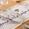 北欧风格ins桌旗现代简约餐桌布时尚简欧后现代茶几中间桌布条_5 30*220cm 金砖白底大理石桌旗