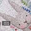 北欧进入户垫玄关丝圈圆形地垫家用卧室客厅pvc吊篮地毯脚垫_1 直径110cm 鲜花兔子圆形丝圈地垫