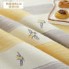 北欧ins风粉色少女心书桌桌布公主风条纹长方形棉麻茶几餐桌布艺_1 130*200cm 粉蓝底蜜蜂桌布