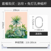 卫生间浴帘沐浴帘子浴室防水布套装免打孔伸缩杆厕所淋浴隔断拉帘 默认尺寸 【套餐含杆优惠10元】180*200cm