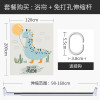 北欧浴帘浴室防水布隔断帘卫生间加厚保暖家用套装免打孔 默认尺寸 【套餐含杆优惠10元】120*200cm