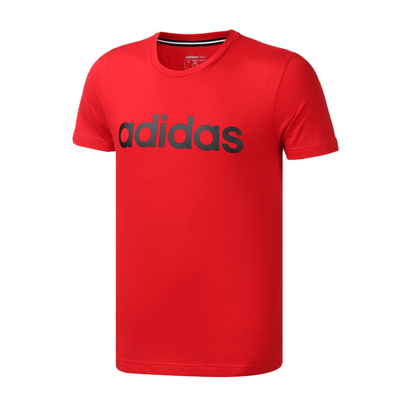 adidas阿迪达斯NEO男服运动服圆领休闲短袖T恤FP7388 L FP7388红色