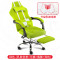 电脑椅家用办公椅子靠背简约转椅老板升降座椅主播可躺电竞游戏椅_9_289 【乳胶款】绿色（可躺+双枕+搁脚）钢制脚;旋转升降扶手