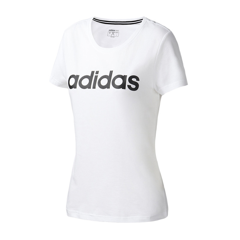 adidas阿迪达斯NEO女服运动服圆领休闲短袖T恤FP7873 L FP7873白色
