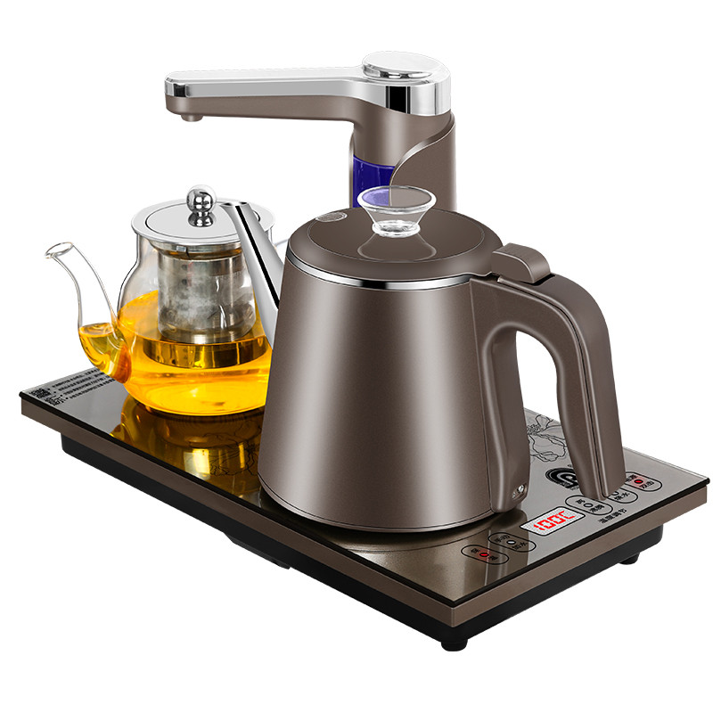 容声全自动上水壶电热烧水茶台保温一体家用抽水电茶炉器泡茶专用_1 咖啡色
