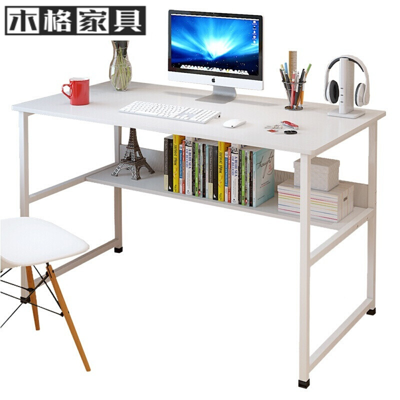 苏宁放心购电脑桌台式桌子简约经济型卧室学生写字桌家用小户型简易书桌简约新款 100CM升级版白柳木