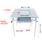 【优先发货】户外不锈钢烧烤桌自助烤肉小豆腐商烤架木炭碳架子摆摊家用烧烤炉 加厚加粗55*55+平底锅