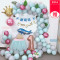 男宝宝周岁满月生日布置背景墙布置装饰百日宴马卡龙气球 套餐1