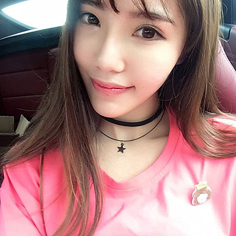 原宿复古绒带蕾丝项链女短款锁骨链 颈链朋克萝莉脖子链项圈 66号