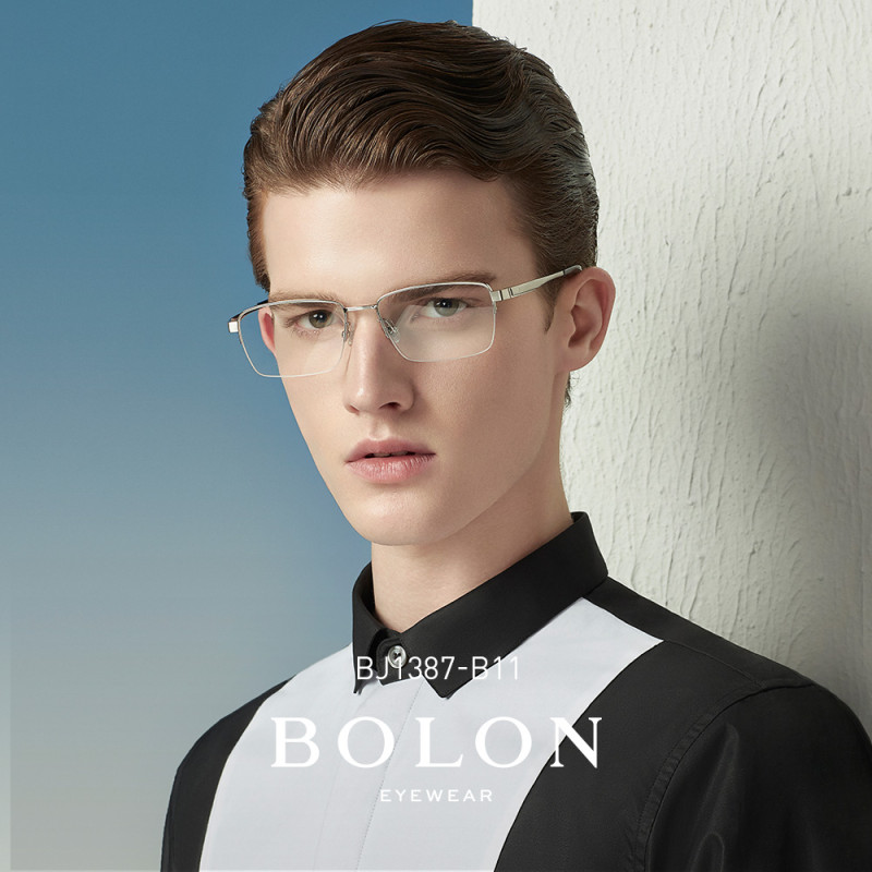 BOLON暴龙2020新款光学镜轻质钛金属框近视镜潮流时尚眼镜架男BJ1387 BJ1387B11