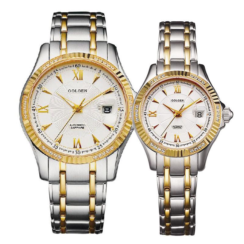 古尊(golgen)天玑系列 机械表 情侣手表 蓝宝石玻璃镜面 不锈钢手表