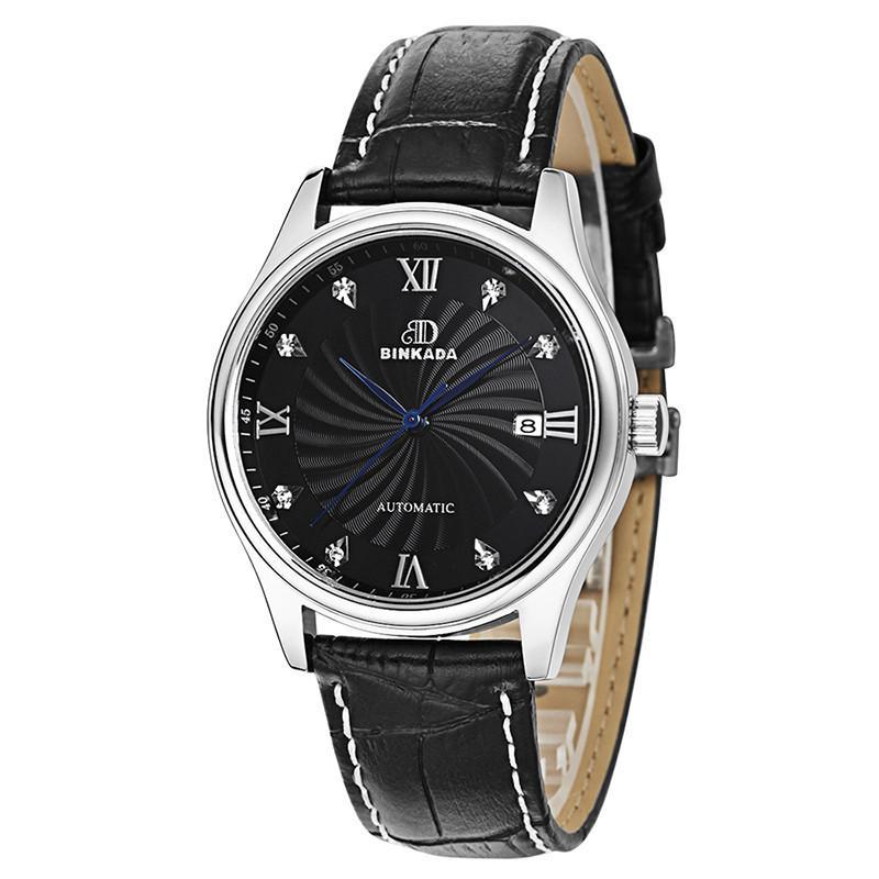 瑞士宾卡达binkada正品手表 全自动机械表 商务休闲男表 大风车精钢