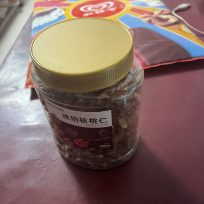 五个农民琥珀核桃仁蜂蜜味500g罐装无壳即食坚果休闲零食晒单图