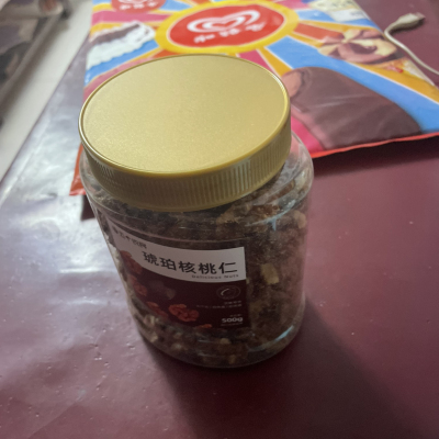 五个农民琥珀核桃仁蜂蜜味500g罐装无壳即食坚果休闲零食晒单图