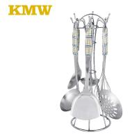 KMW晶艺厨房七宝 优质不锈钢锅铲炊具七件套锅铲厨房漏勺汤勺