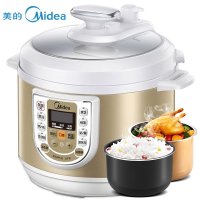 美的（Midea）W13PCS503E一锅双胆微电脑式5L电压力锅 金色