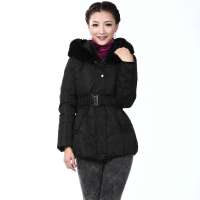 雪中飞 女装女獭兔毛帽休闲款 XR9068(#56黑色 155/80A(XS))
