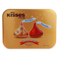 好时之吻KISSES精选巧克力礼盒(黑巧克力+巴旦木牛奶巧克力)160g