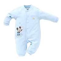 迪士尼宝宝(Disneybaby)玩转童真圆领前开哈衣 蓝色 59码